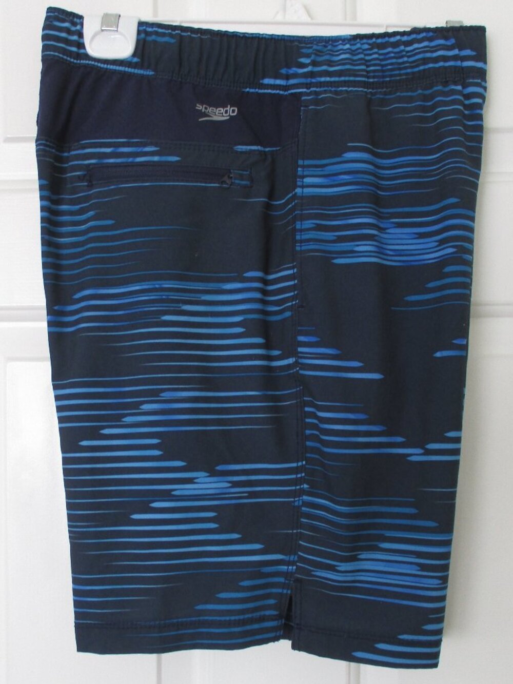 Speedo Mens Blue Stretch Elastic & Drawstring Lined Swim Trunk NWOT 32W-36W or M